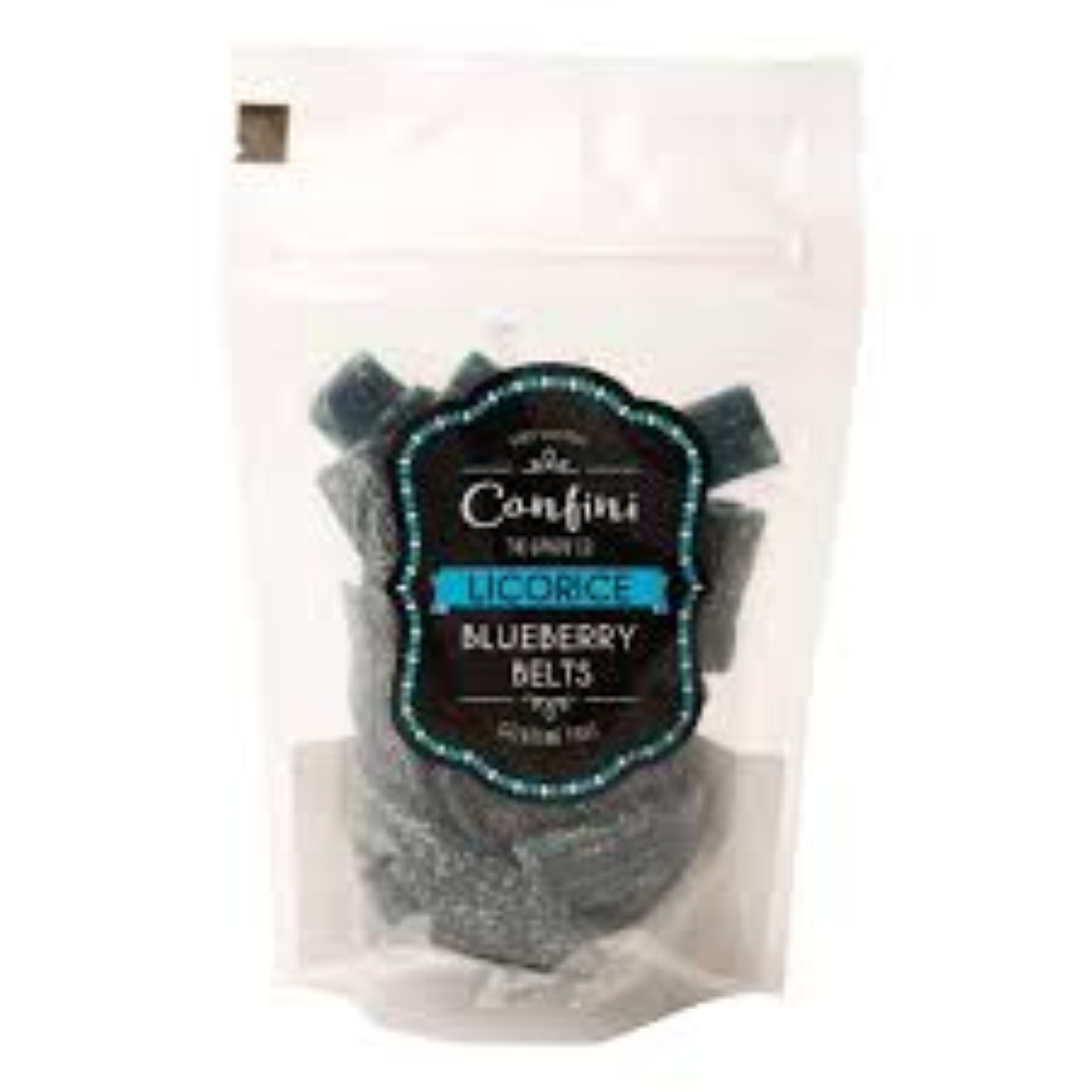 CONFINI LICORICE YUMMY SOUR BELT 120G TIN